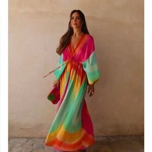 ZARA Tie Dye With Beading Dress Limited Edition 7521/254